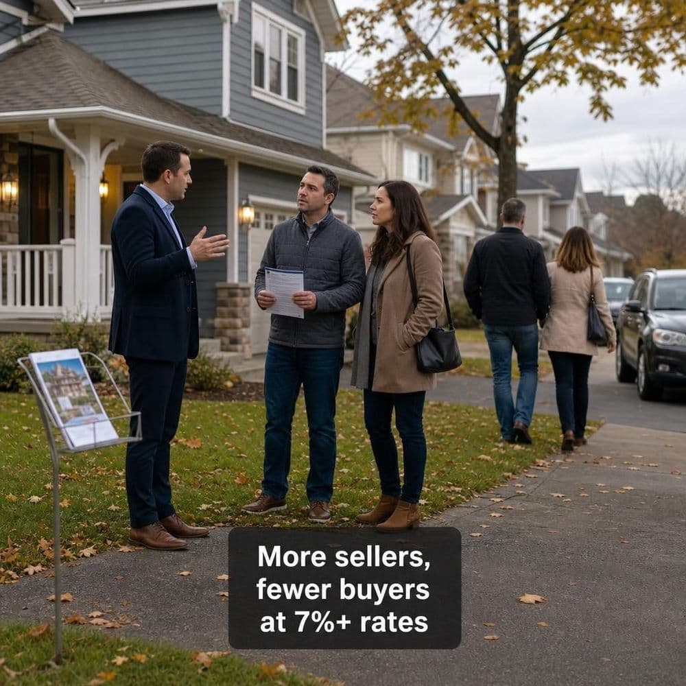 Sellers Are Piling Up, Buyers Are Thin: How 7%+ Rates Are Resetting Housing Power